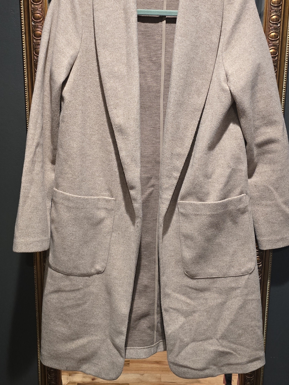 Joie Open-Front Trench Coatigan in Light Taupe